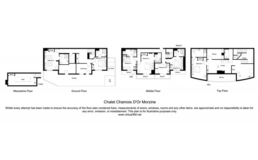 Chalet Chamois D’Or Morzine Floor Plan 1
